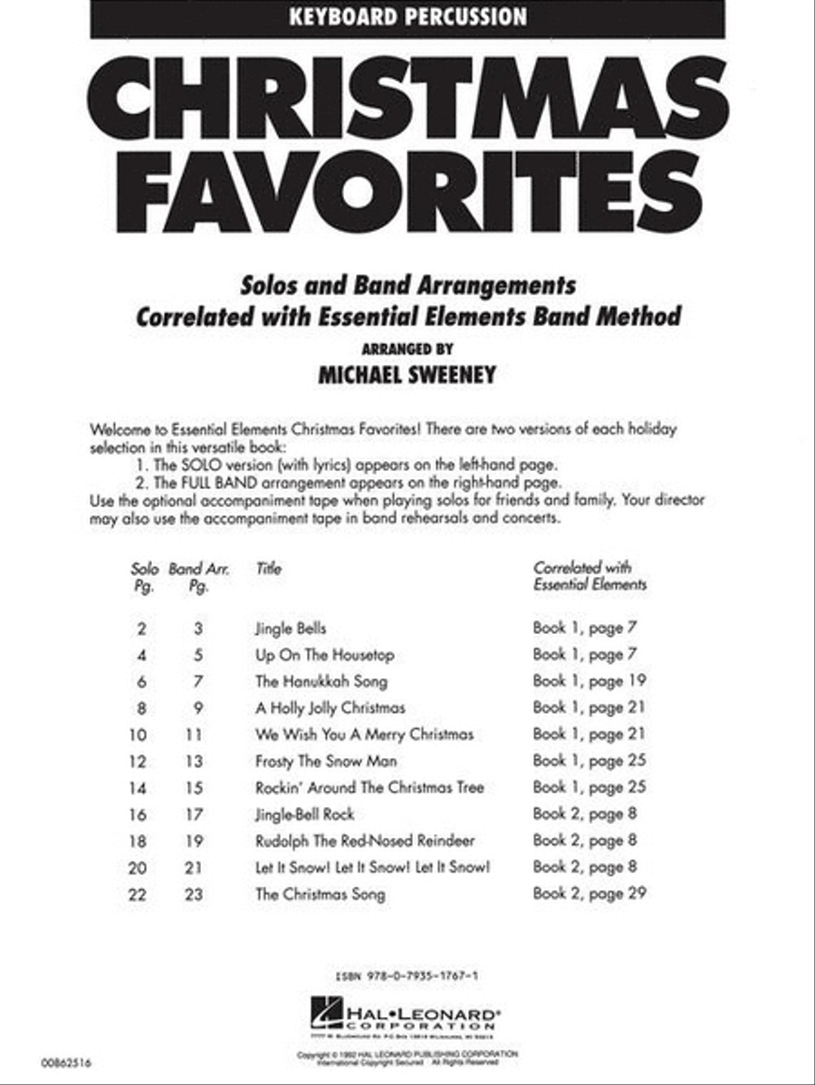 Essential Elements Christmas Favorites Concert Band Methods scores gallery preview page 3