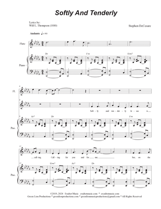 Softly And Tenderly (Unison choir)