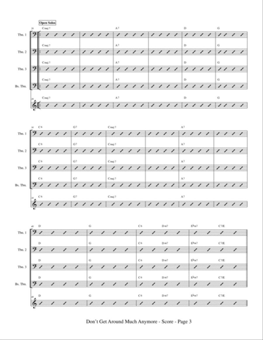 Don't Get Around Much Anymore Trombone scores gallery preview page 5