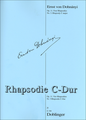 Book cover for Rhapsodie C-Dur op. 11 / 3