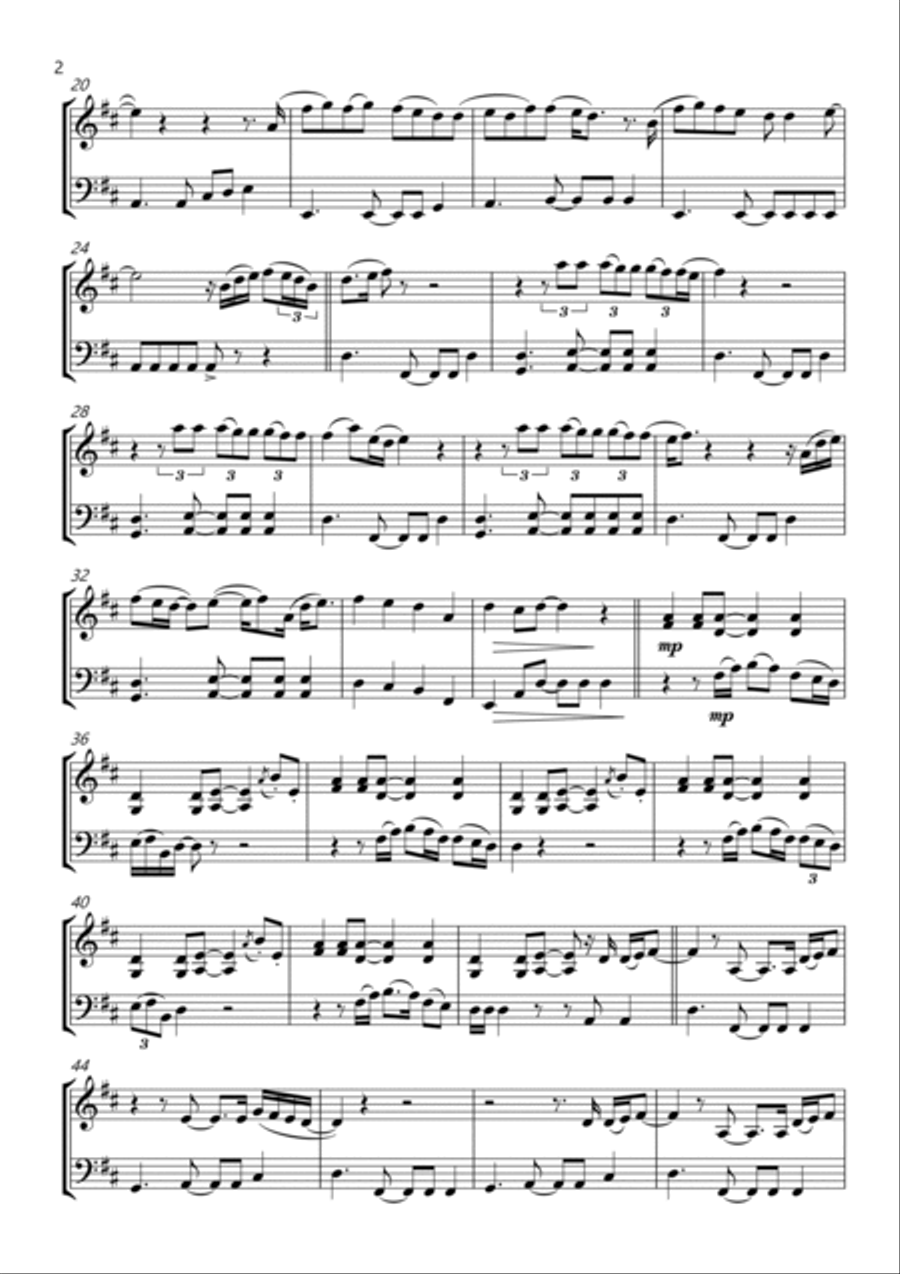 Thinking Out Loud String Duet scores gallery preview page 2