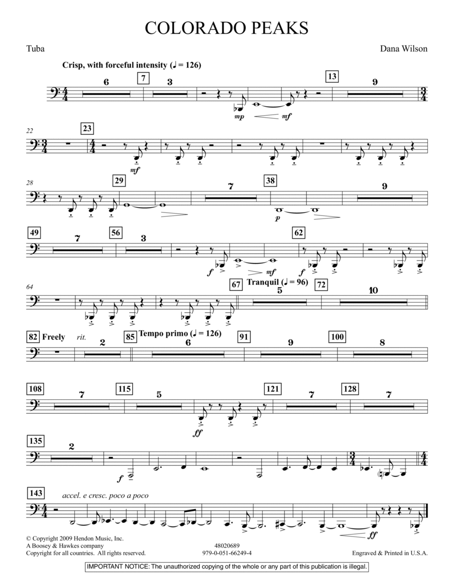 Colorado Peaks - Tuba Concert Band scores gallery preview page 1