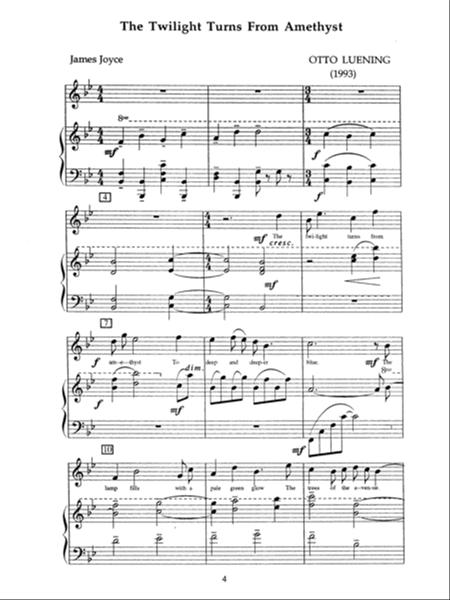 [Luening] Joyce Cycle Soprano Voice scores gallery preview page 6