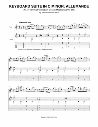 Keyboard Suite in C Minor: Allemande (BWV 813)