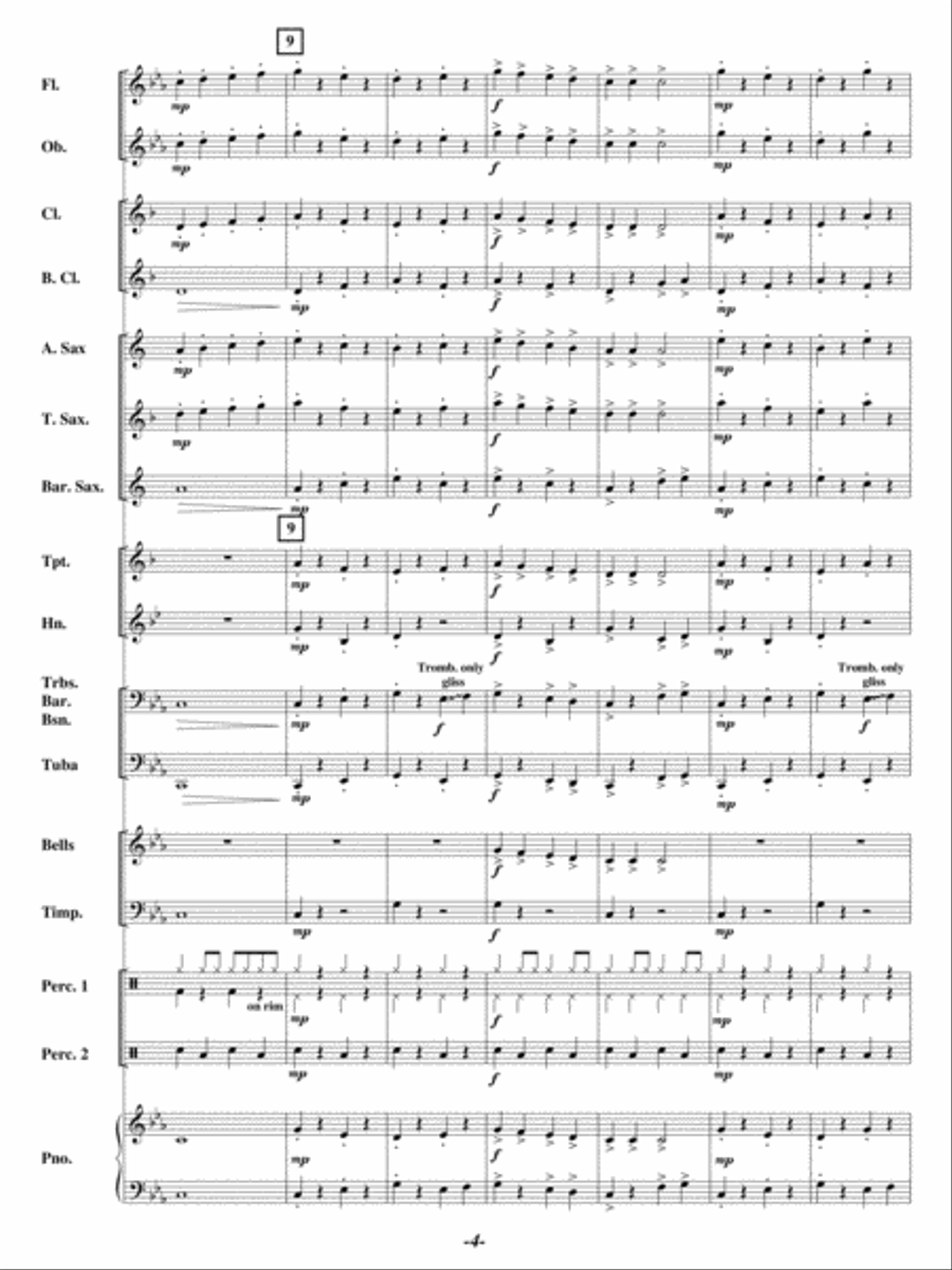 12 The Clock Strikes Concert Band scores gallery preview page 3