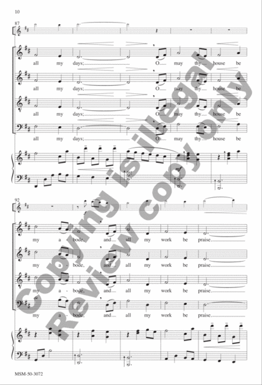 My Shepherd Will Supply My Need 4-Part scores gallery preview page 10