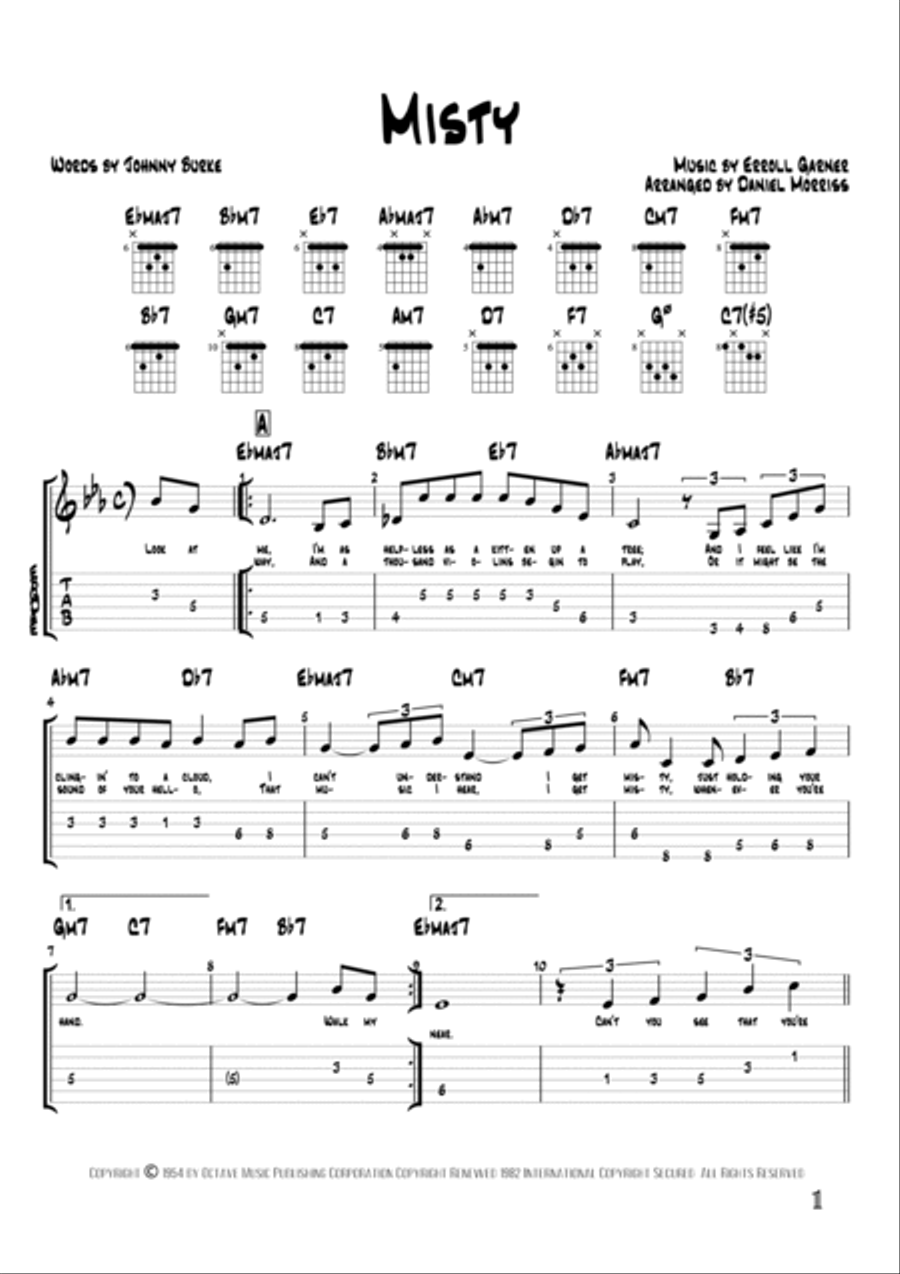 Misty Electric Guitar scores gallery preview page 2