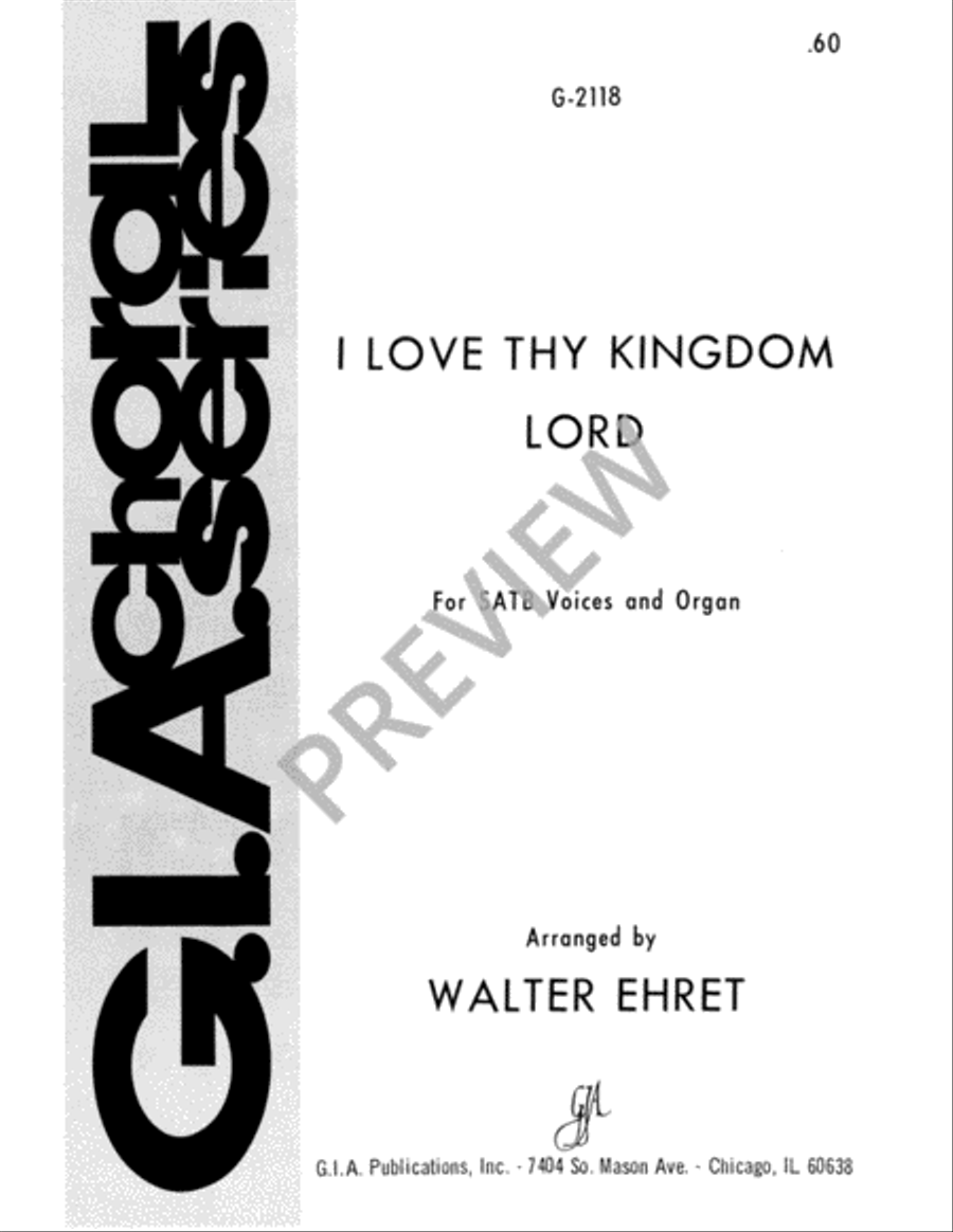 I Love Thy Kingdom, Lord 4-Part scores gallery preview page 2