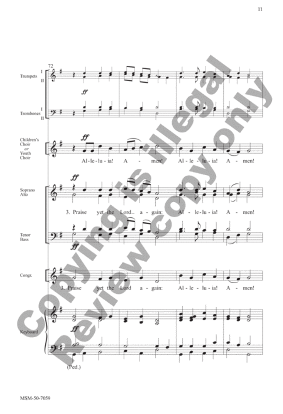 Come, Christians, Join to Sing 4-Part scores gallery preview page 11