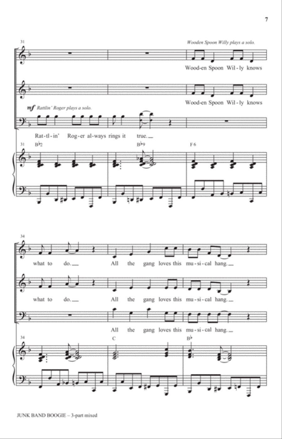 Junk Band Boogie 3-Part scores gallery preview page 6