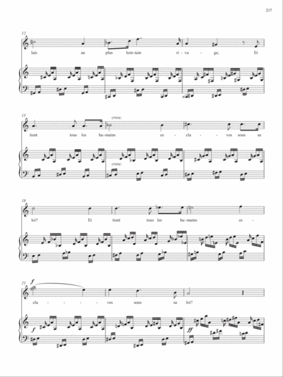 Op. 48, No. 4: Eh! quoi ? tu fuis l'Amour from Songs of Gouvy, V1 Piano Accompaniment scores gallery preview page 3