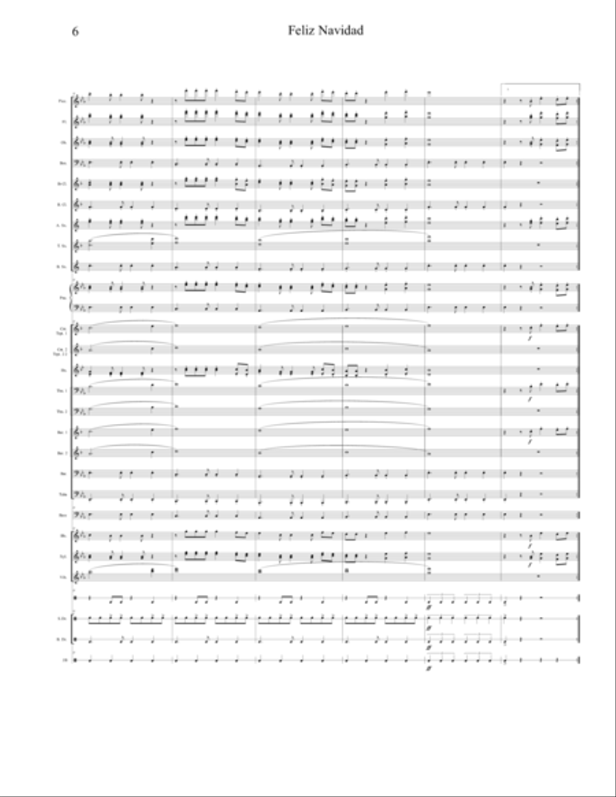 Feliz Navidad Feliz Navidad Concert Band scores gallery preview page 6