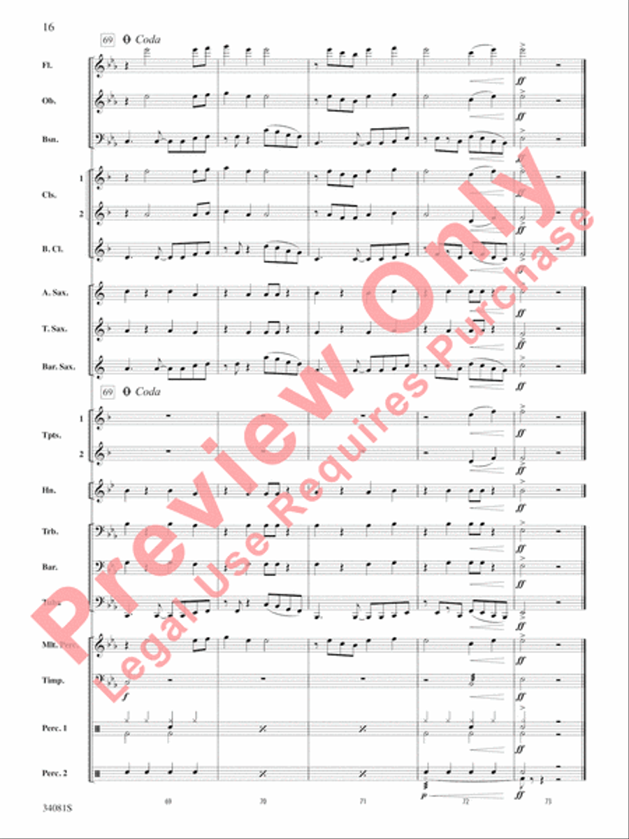 Misery Misery Concert Band scores gallery preview page 17
