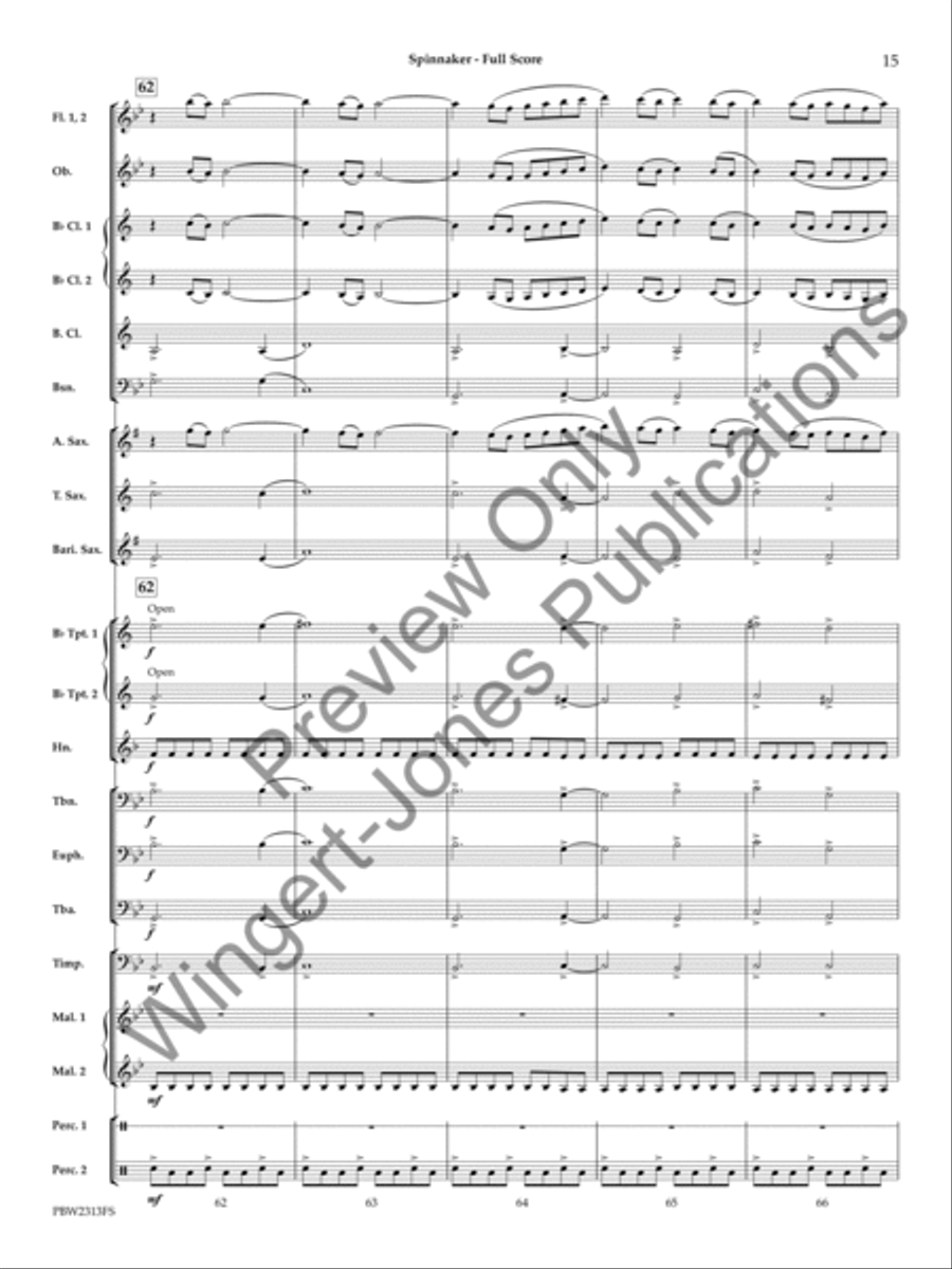Spinnaker (Score) Concert Band scores gallery preview page 16