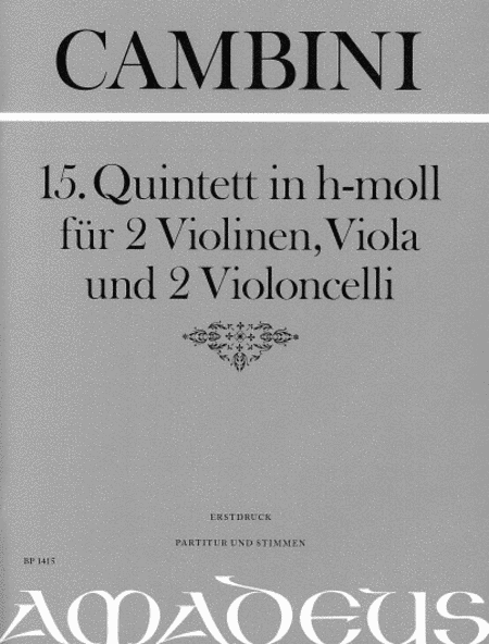 15. Quintet in B minor