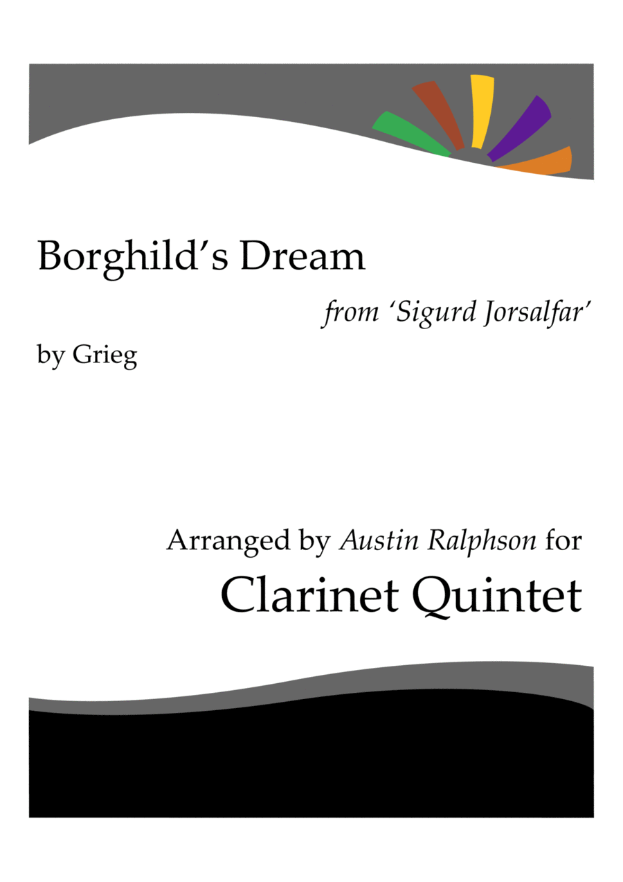 Borghild’s Dream - clarinet quintet Clarinet Quintet scores gallery preview page 1