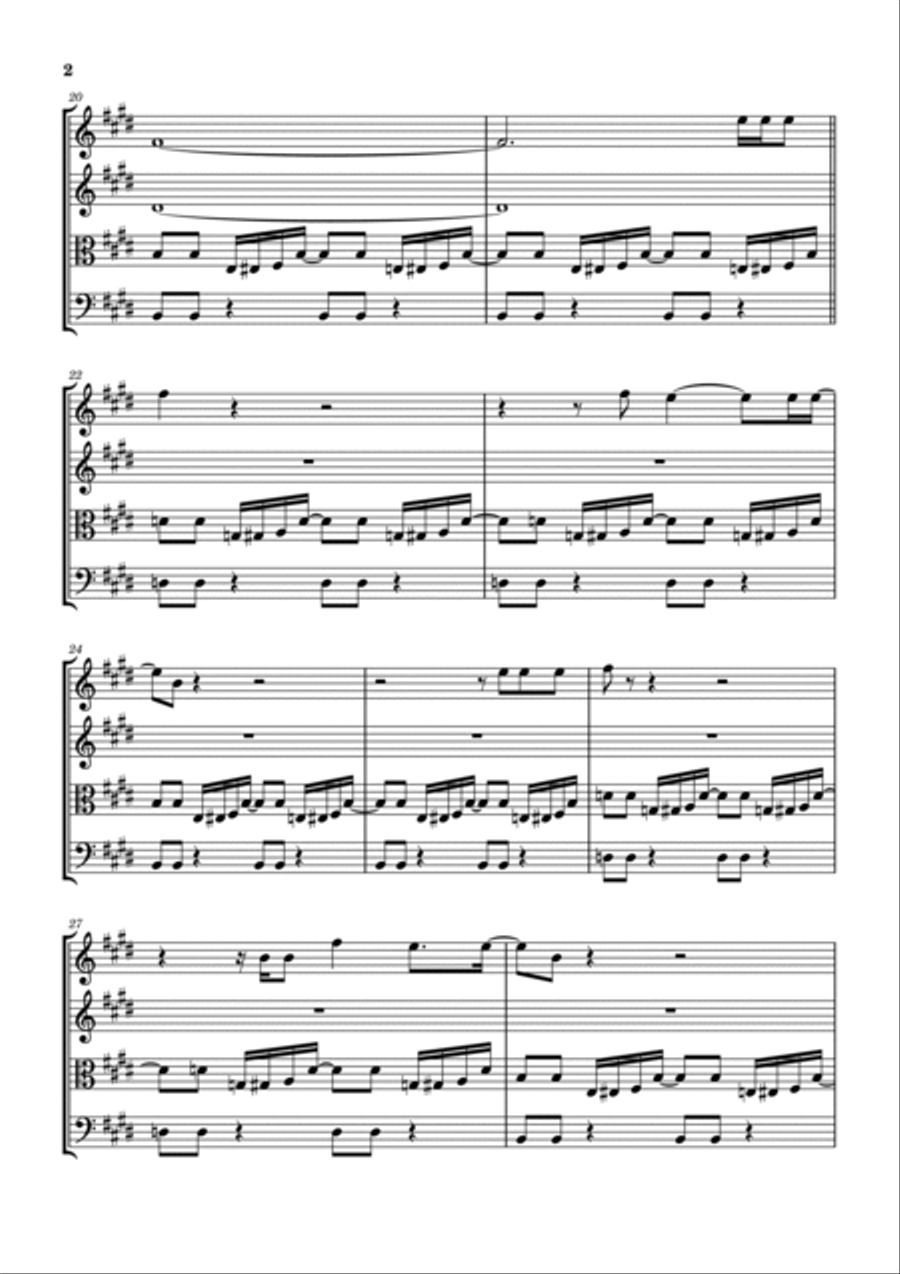 Lunatic Fringe String Quartet scores gallery preview page 3