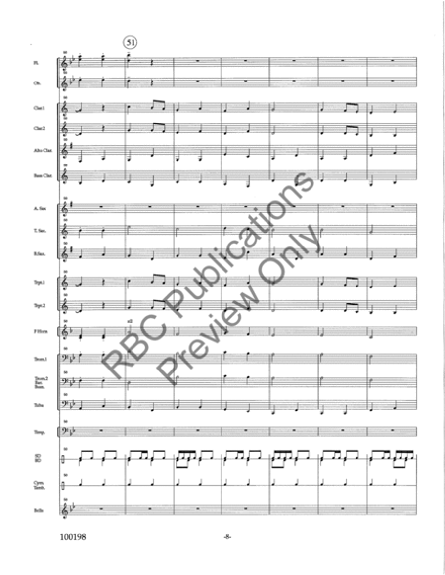 March Of The Silver Brigade Concert Band scores gallery preview page 11