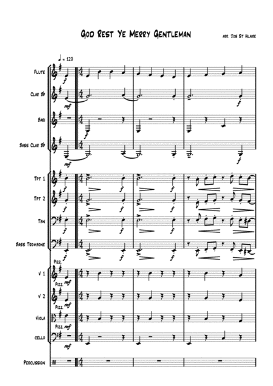 God Rest Ye Merry Gentlemen Concert Band scores gallery preview page 1