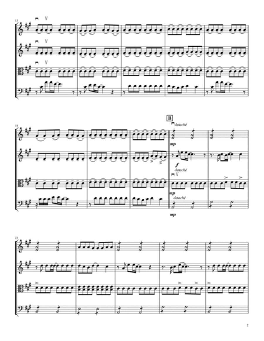 Somewhere Only We Know String Quartet scores gallery preview page 2