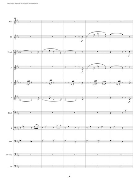 Barcarolle 12, Op. 105, No. 2 by Gabriel Fauré (Brass Nonet + Picc, Fl.) image number null