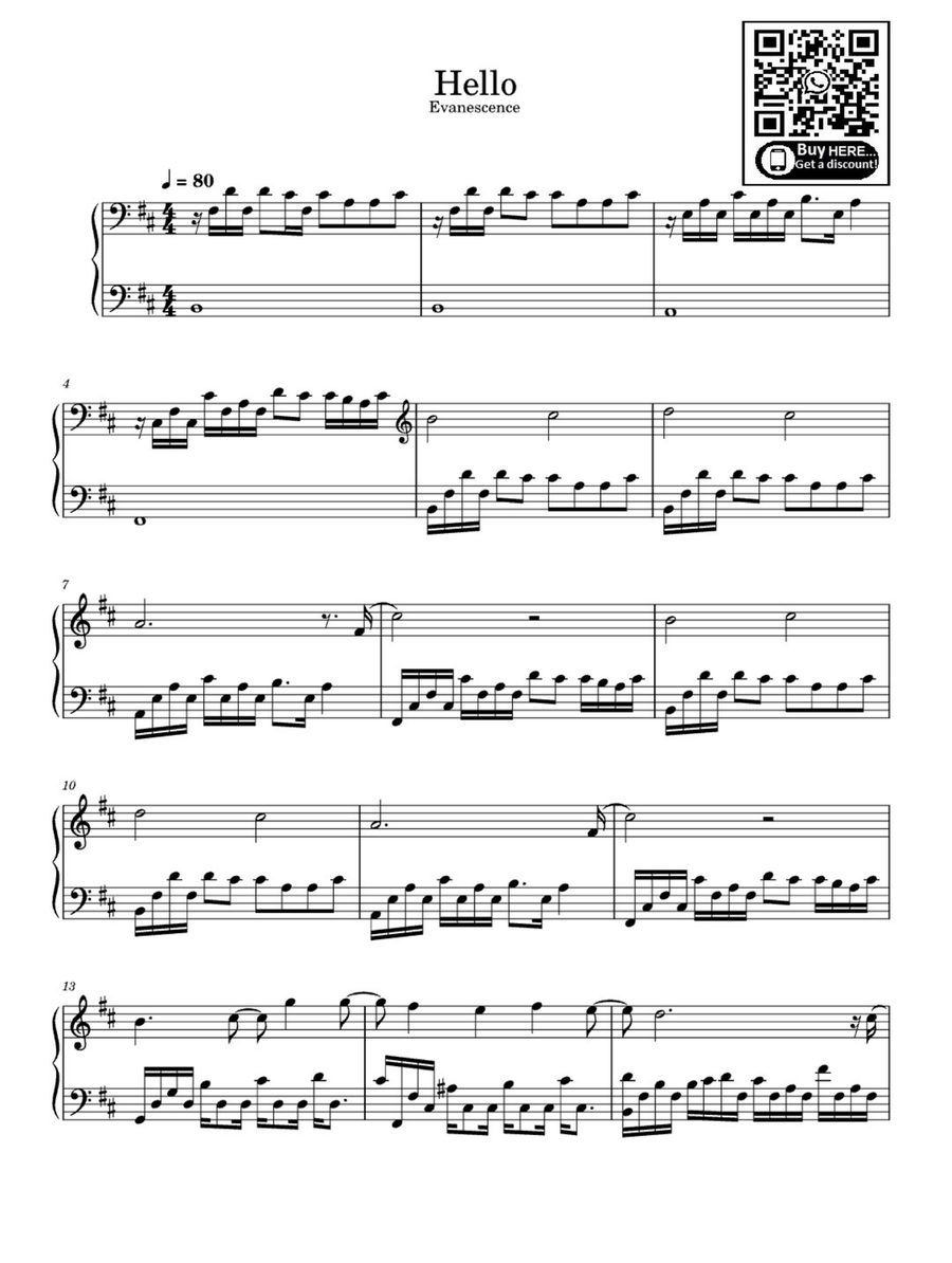 Hello Easy Piano scores gallery preview page 1