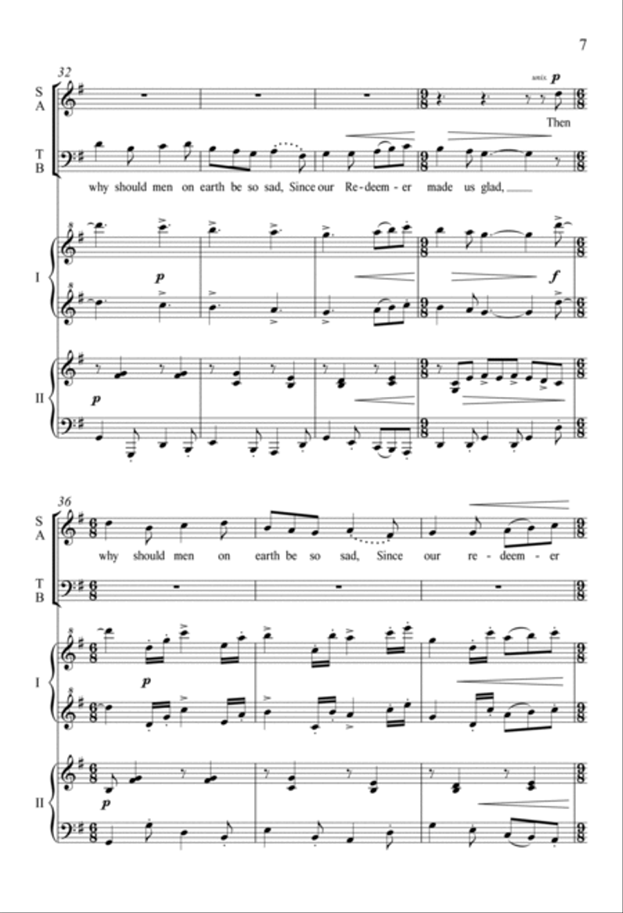 On Christmas Night All Christians Sing 4-Part scores gallery preview page 6