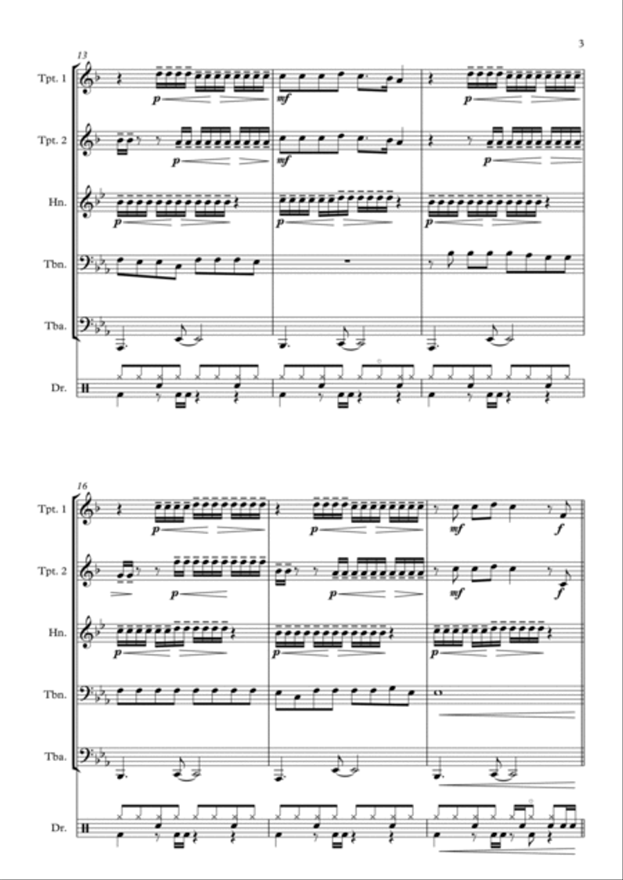 Anti-hero Anti-hero Brass Quintet scores gallery preview page 3