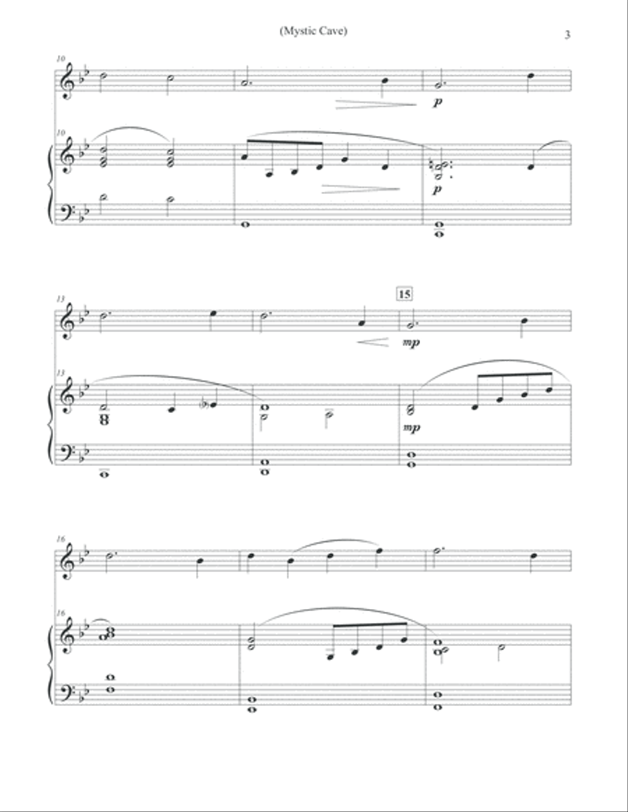 Mystic Cave - Violin & Piano Violin Solo scores gallery preview page 3