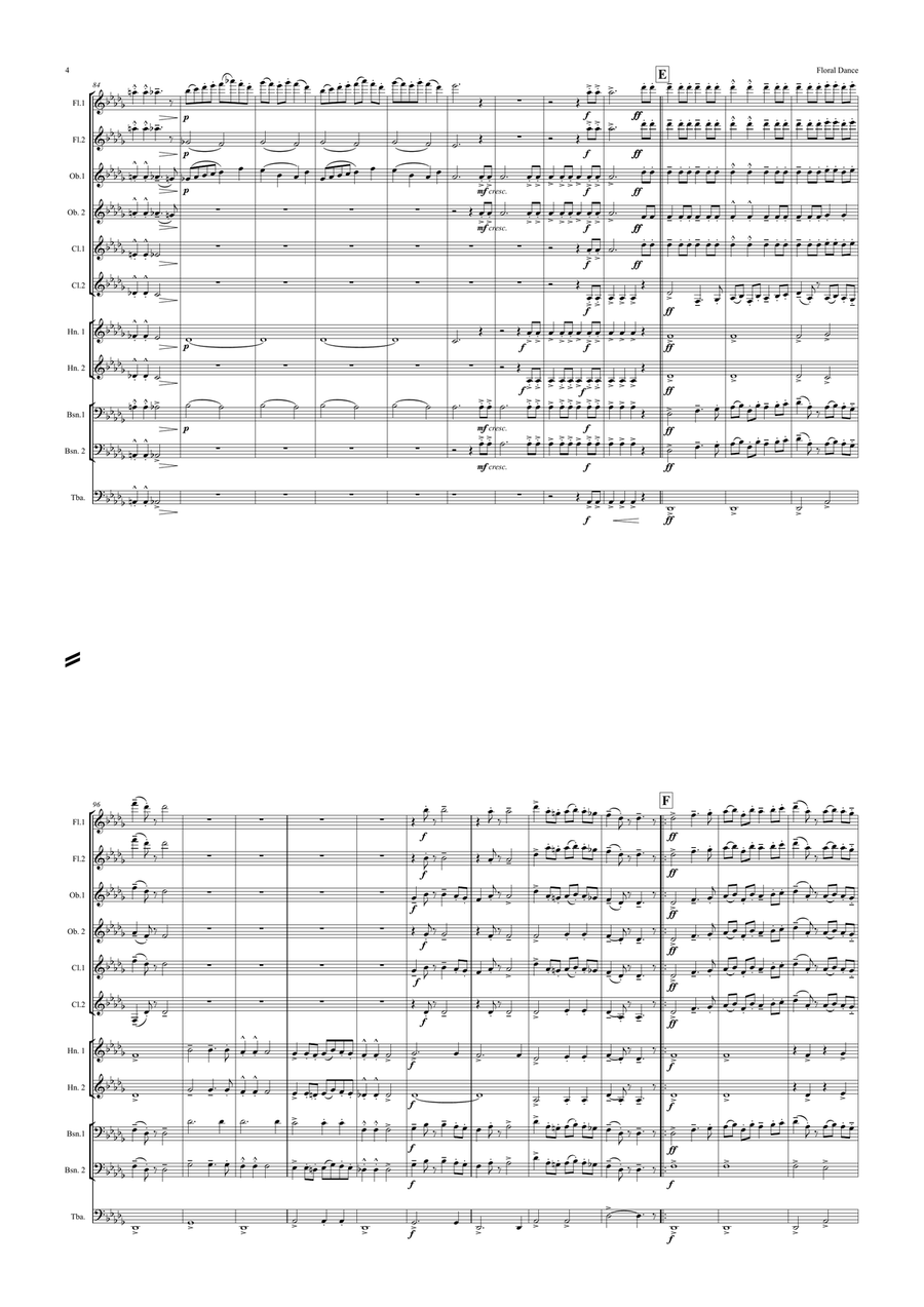 Moss: The Floral Dance - symphonic wind School and Community scores gallery preview page 4