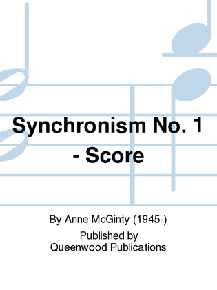 Book cover for Synchronism No. 1 - Score
