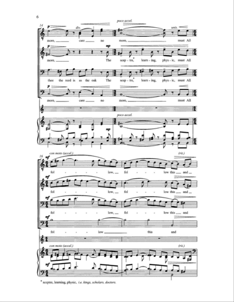 Cymbeline: Dirge TTBB scores gallery preview page 5