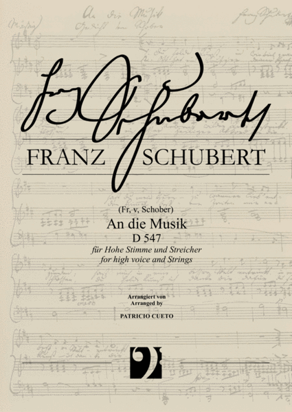 An die Musik D547 (Franz Schubert) - arranged for High voice and Strings image number null