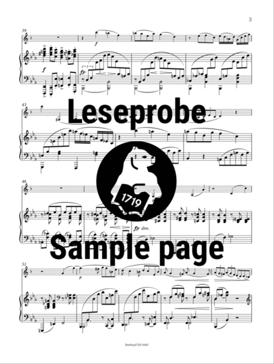Sonata No. 2 in E flat major Op. 120/2 Clarinet Solo scores gallery preview page 4