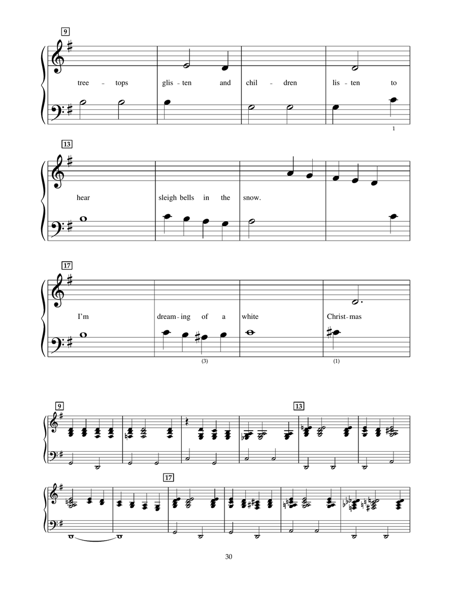 White Christmas Electronic Keyboard scores gallery preview page 2