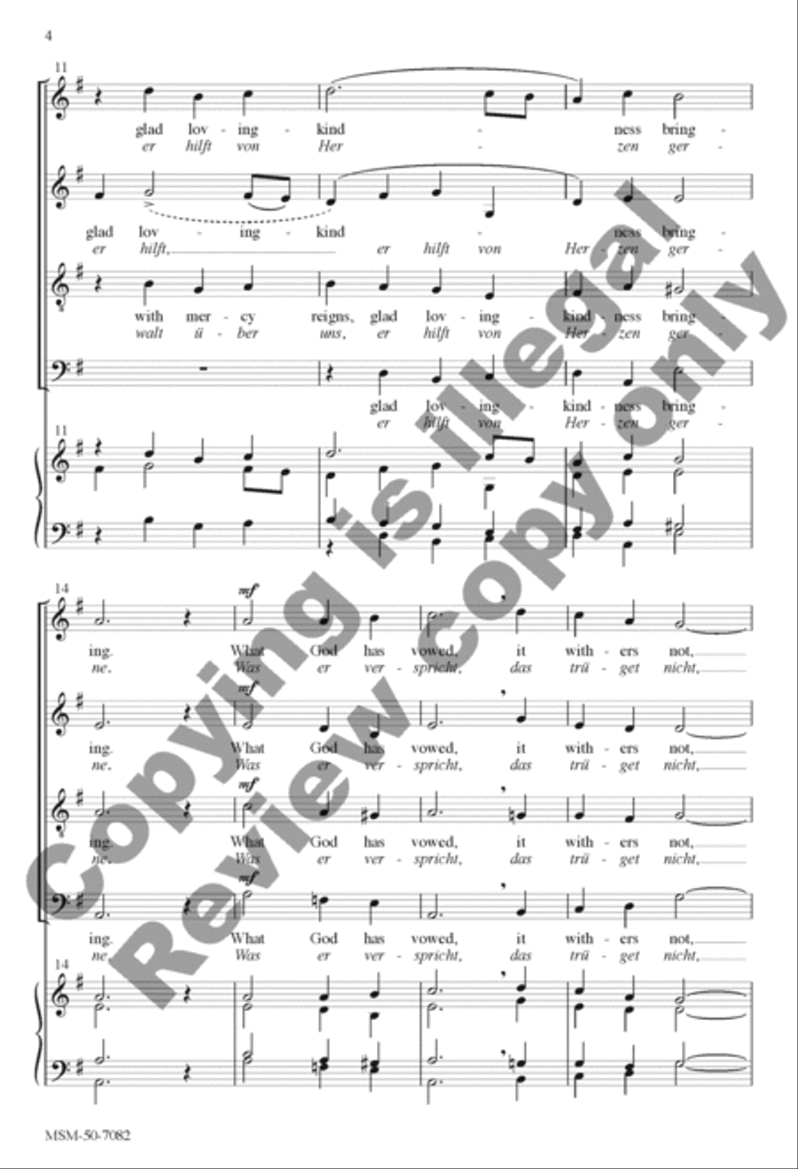 Praise God with Song: Lobt Gott mit Schall 4-Part scores gallery preview page 11