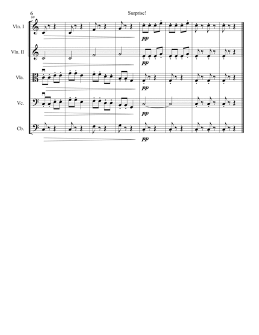 Surprise Symphony Surprise Symphony String Orchestra scores gallery preview page 6