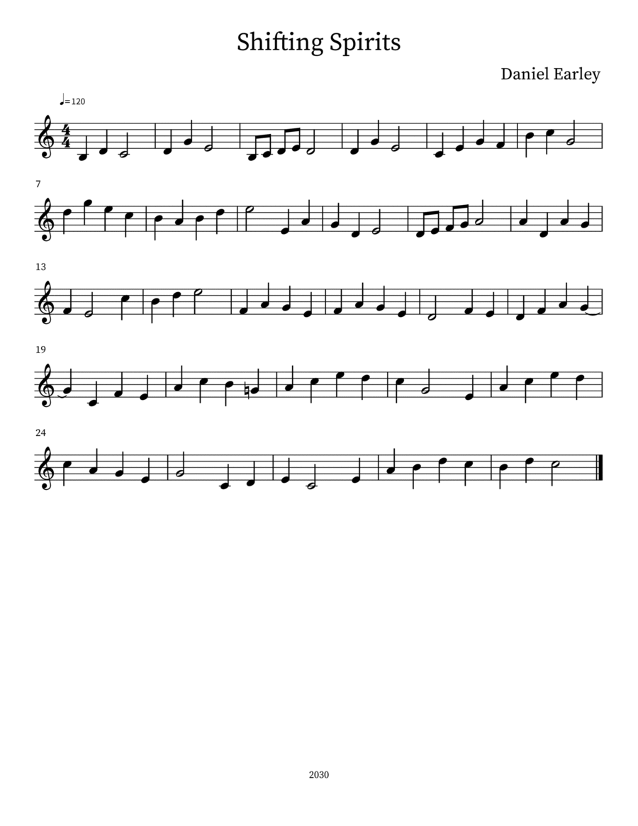 Shifting Spirits Shifting Spirits Harp scores gallery preview page 1