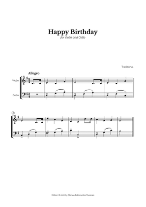 Book cover for Happy Birthday for Violin and Cello