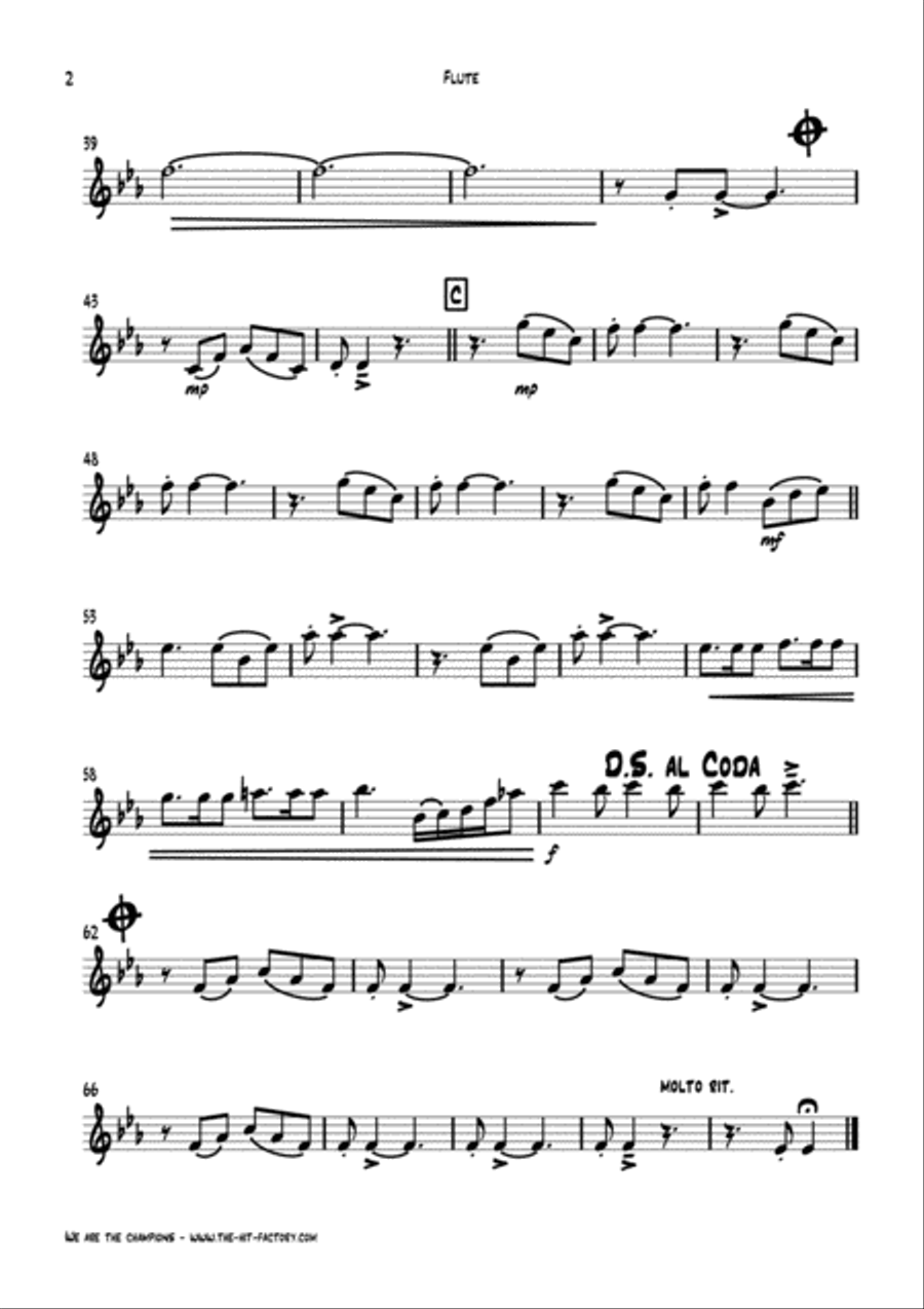 We Are The Champions Woodwind Quintet scores gallery preview page 5