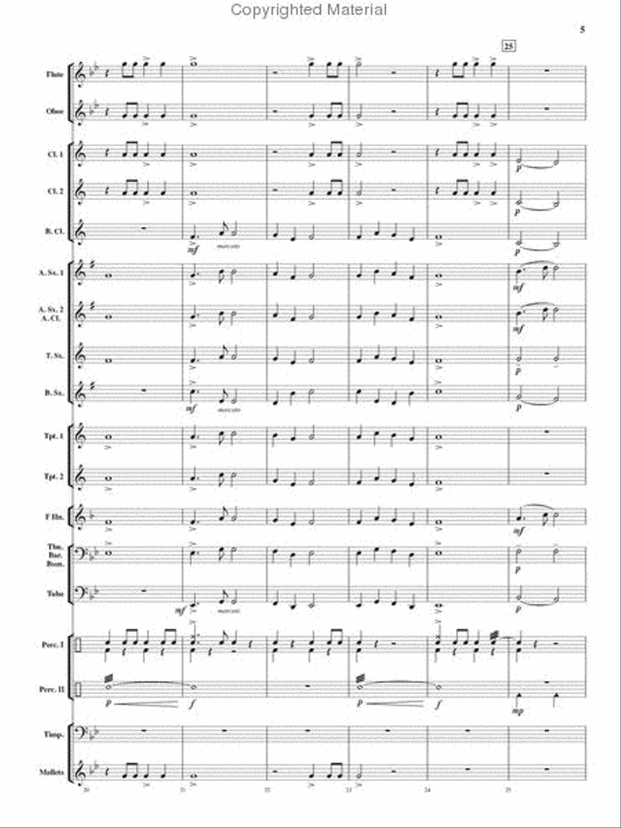 Fanfare for a New World Concert Band scores gallery preview page 5