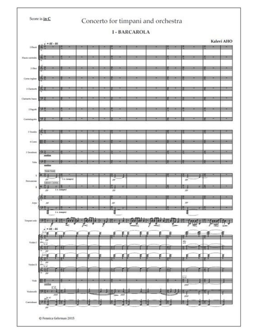 Concerto for timpani and orchestra - Study score Orchestra scores gallery preview page 2