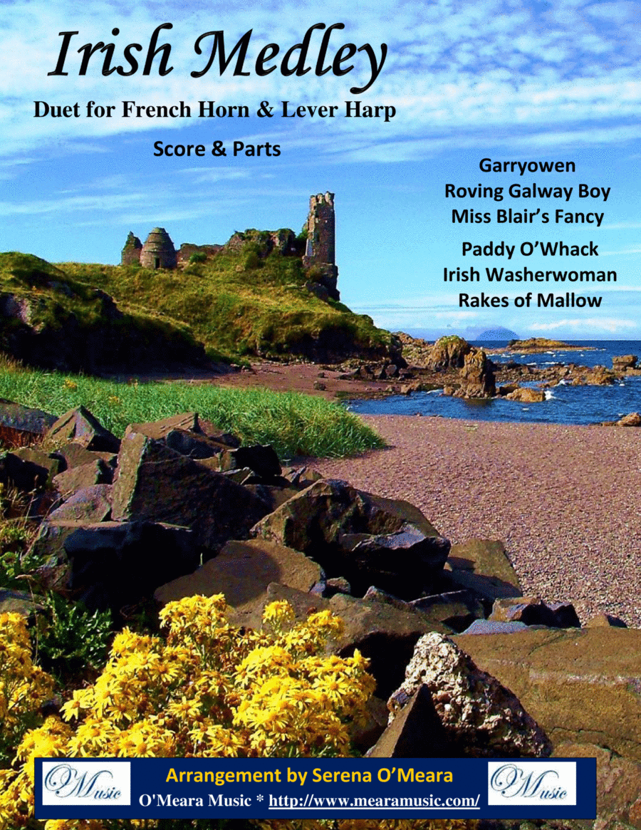 Irish Medley, Duet for French Horn & Lever Harp Horn scores gallery preview page 1