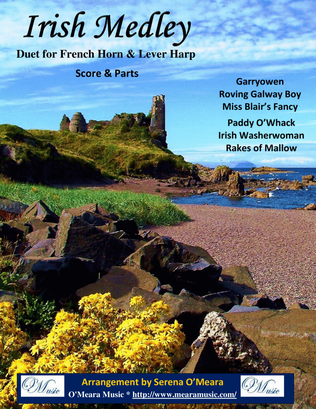 Book cover for Irish Medley, Duet for French Horn & Lever Harp