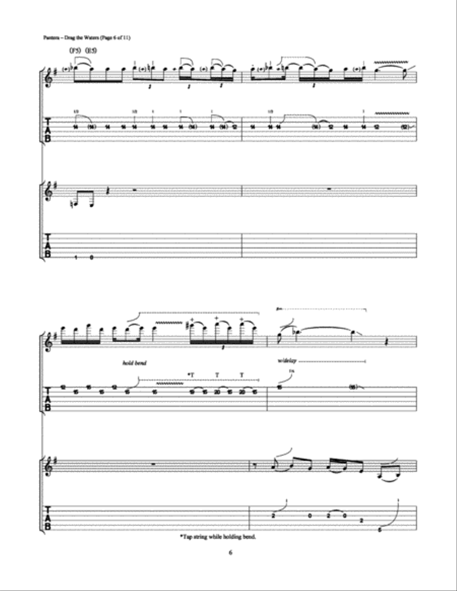 Drag the Waters Electric Guitar scores gallery preview page 6