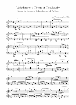 Variations on a theme from Tchaikovsky (from piano concerto in B flat minor)