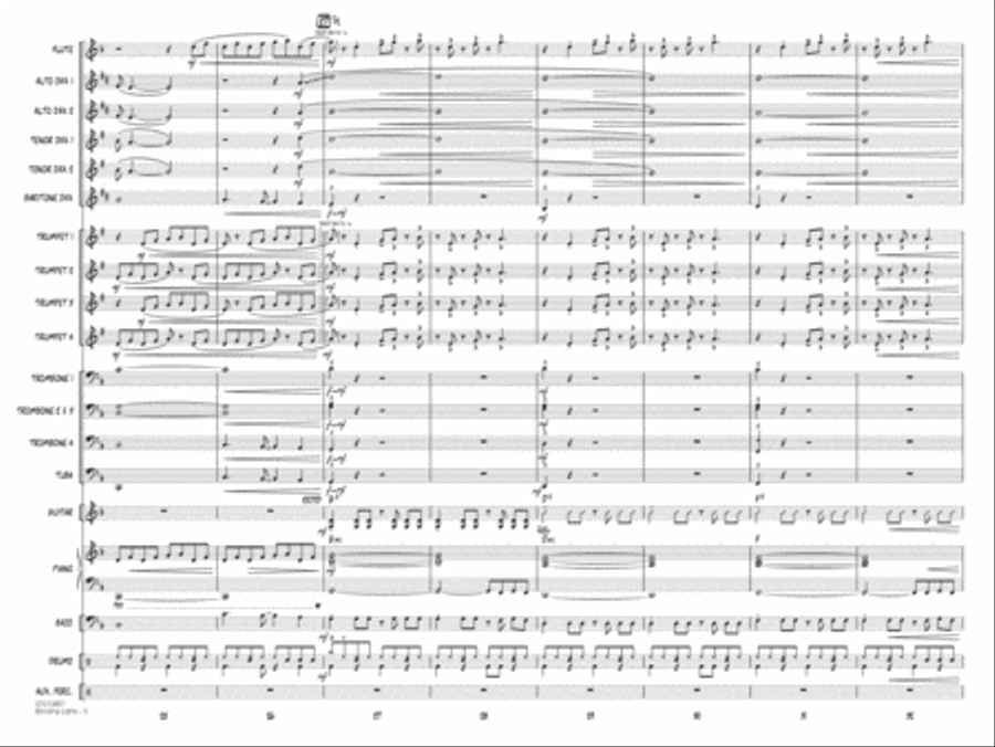 Blinding Lights (arr. Paul Murtha) - Conductor Score (Full Score) Jazz Ensemble scores gallery preview page 5