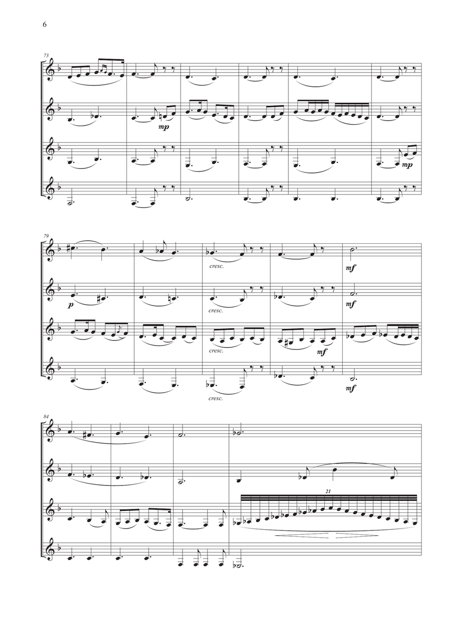 Scheherazade for Clarinet Quartet Clarinet Quartet scores gallery preview page 6