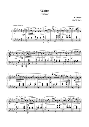 Chopin Waltz Op. 70 No. 2 in F Minor