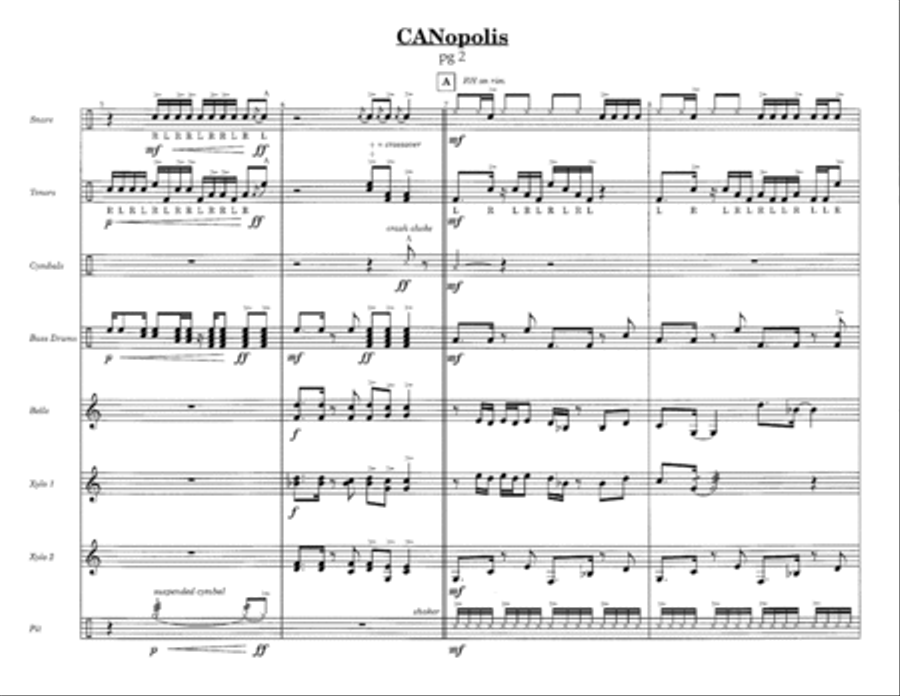 CANopolis w/Tutor Tracks Percussion Ensemble scores gallery preview page 5